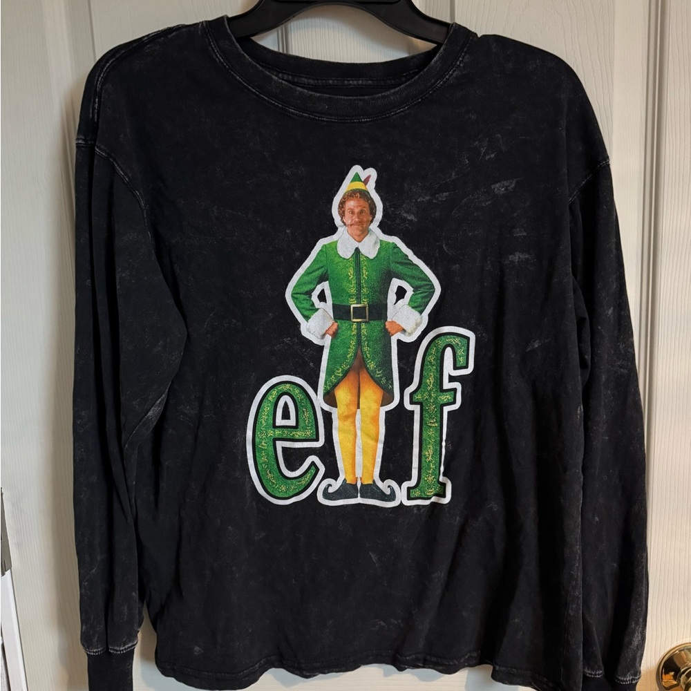 ELF Black Tee with White Logo